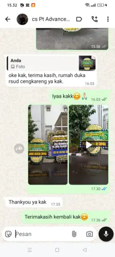 Testimonial Papan Bunga Pernikahan mataram