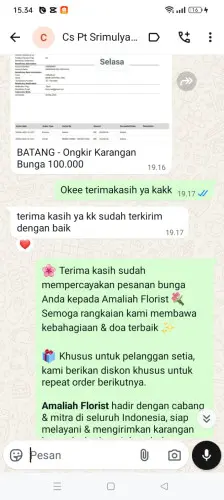 Testimonial Papan Bunga mataram