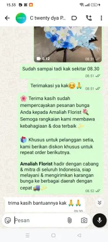Testimonial Standing Flower mataram